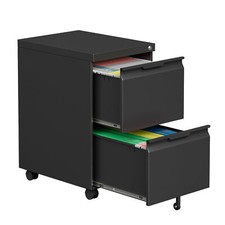 2 Drawer Metal File Cabinet Home Office Storage Cabinet with Lock Filing Cabinet