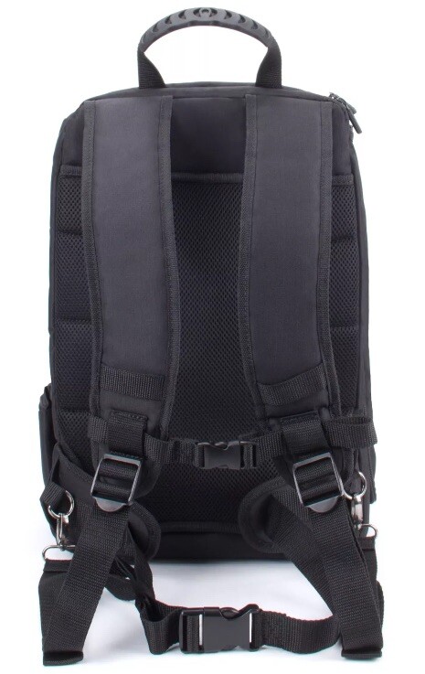 USA Gear S17 Digital SLR Camera/Laptop Backpack | Black/Orange Interior