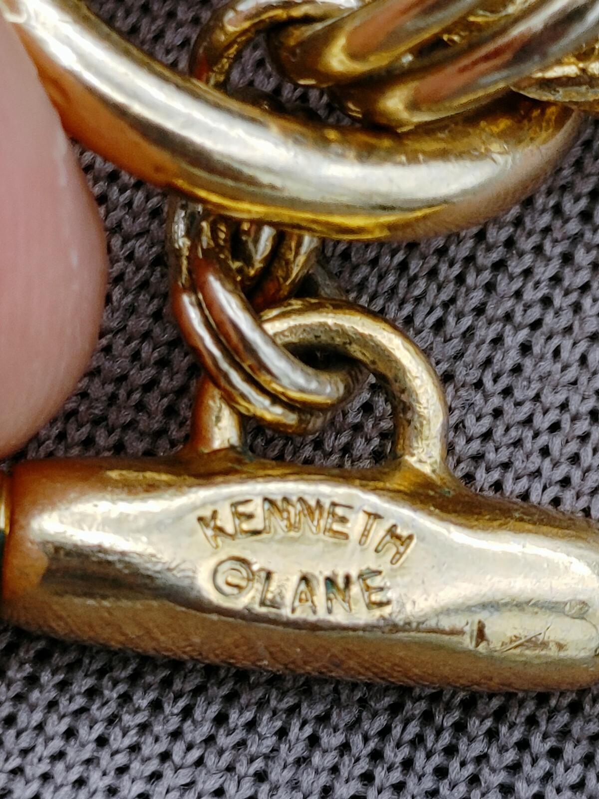 Vintage Chunky Gold Tone Black Bead's Kenneth  Ja… - image 4