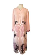 Hekka Long Dress Size XXL Cottage Core peach Orange Long Sleeve Maxi