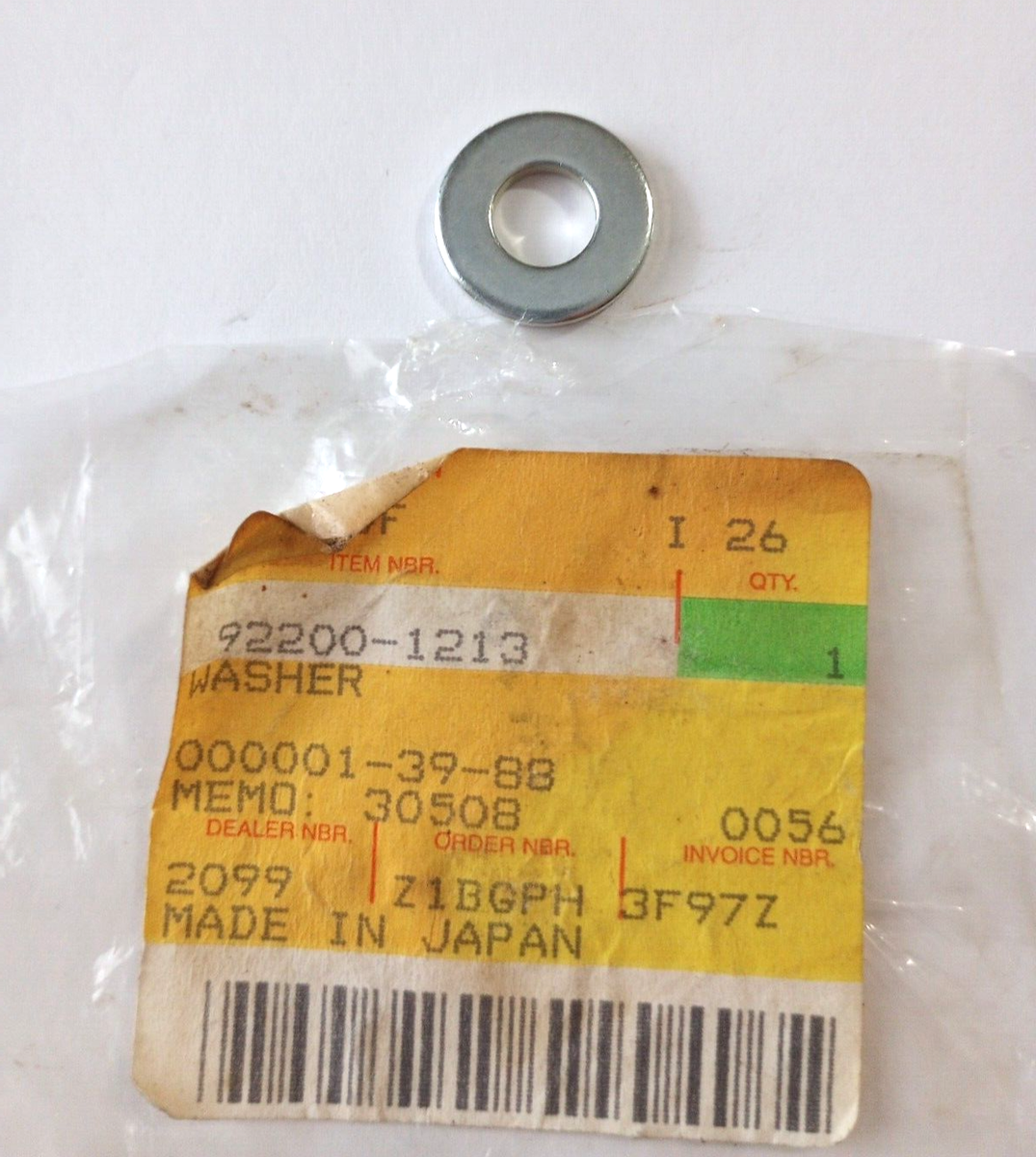 その他 HI! Kawasaki Bayou 220, 300, 400 Washer 8.5X18X2.3 NOS 92200-1213 (L