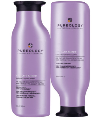 *NEW* Pureology Hydrate Sheer Shampoo and Conditioner Duo Set 9oz each