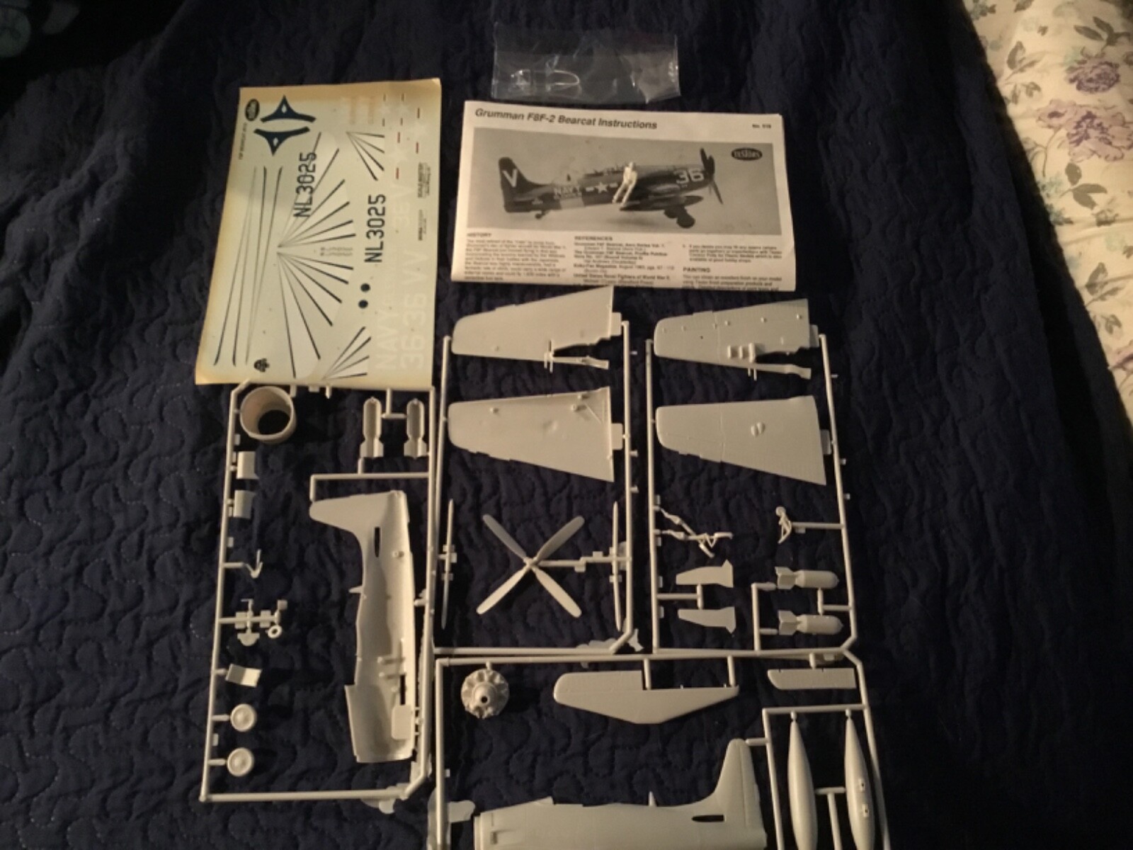 Testors Grumman F8F-2 Bearcat 1/48 Scale Model 519 No Box | eBay