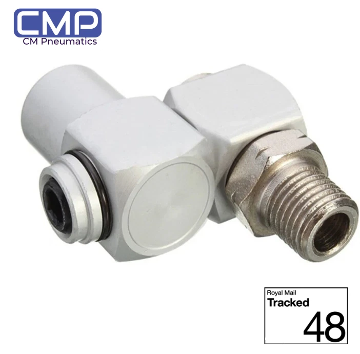 Swivel Joint Air Line Connector 1/4" BSP Male Female Fitting Flexible Joint  - Image 2 of 3