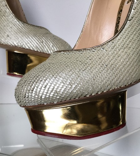 NUOVA pompa a plateau impreziosita Charlotte Olympia Dolly (taglia 38)-$1195 - Foto 7 di 12