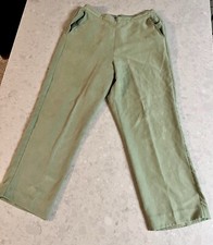 Alfred Dunner Women's Size 10 Slacks Pants Elastic Waist Light Green Velour