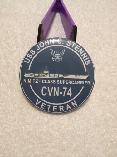 3" Button Badge Pin ~ USS John C Stennis CVN-74 VETERAN ~ Button Pin Badge ~ NEW - Picture 7 of 7