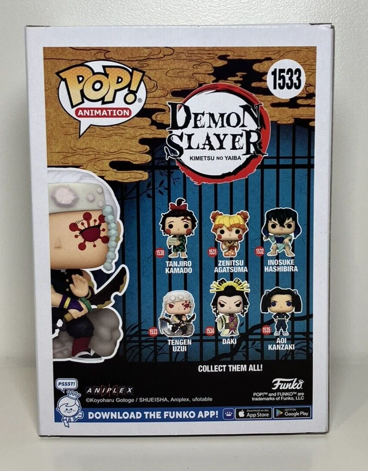 Demon Slayer #1533 Tengen Uzui Funko Pop! Anime Vinyl Figure Common Mint - image 2 of 4