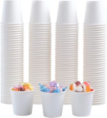 300 Pack 3 Oz Paper Cups for Bathroom, Disposable Small Mouthwash Cup, 3Oz Mini