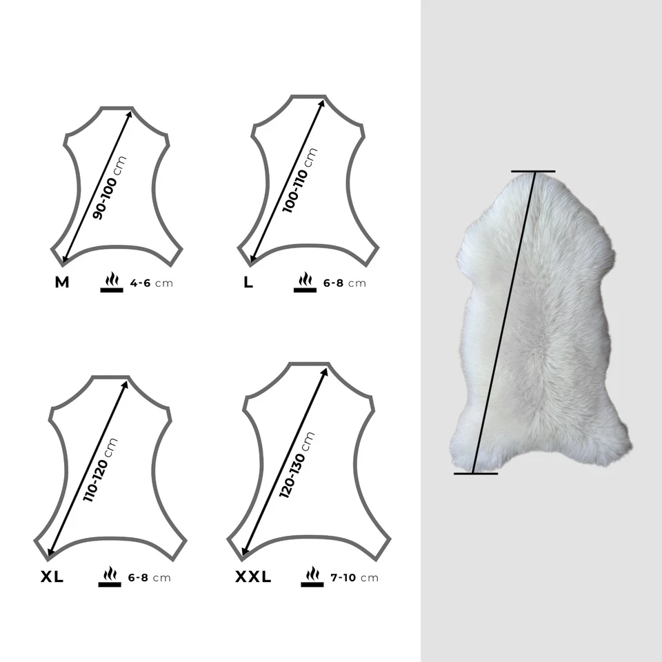 Peau de Mouton Veritable, Naturelle Tapis Peau Mouton, Tapis Fourrure Chambre - Photo 2/4