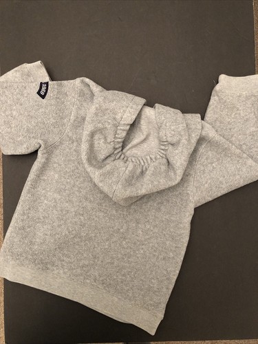 GAP Logo Child’s Hooded Fleece Sweatshirt Gray (4) - Picture 9 of 9