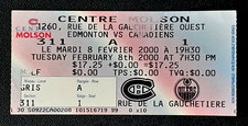 EDMONTON OILERS VS MONTREAL CANADIENS 02/08/2000 MOLSON CENTER TICKET STUB 12293