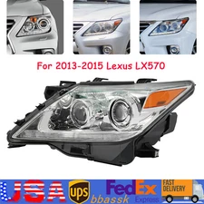 Left Headlight Driver Side Xenon Headlamp For 2013-2015 Lexus LX570 Head Light