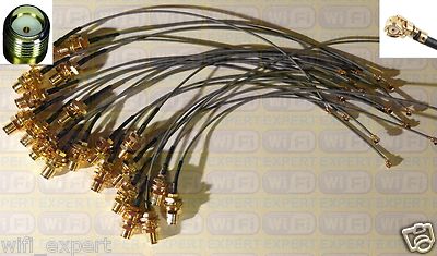 20 X Mini PCI U.FL to SMA Antenna WiFi Pigtail Cable Any Size 2-20 INCHES USA