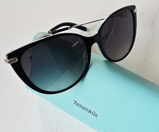 Image of New Tiffany & Co. TF 4178 8055T3 Black Tiffany Blue Plastic , Case & Auth. cards