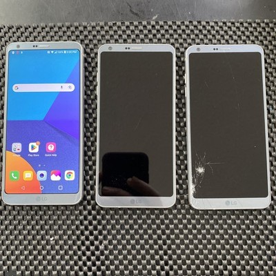 Lot Of 3 LG G6 Android Smartphones For Parts Only - C9