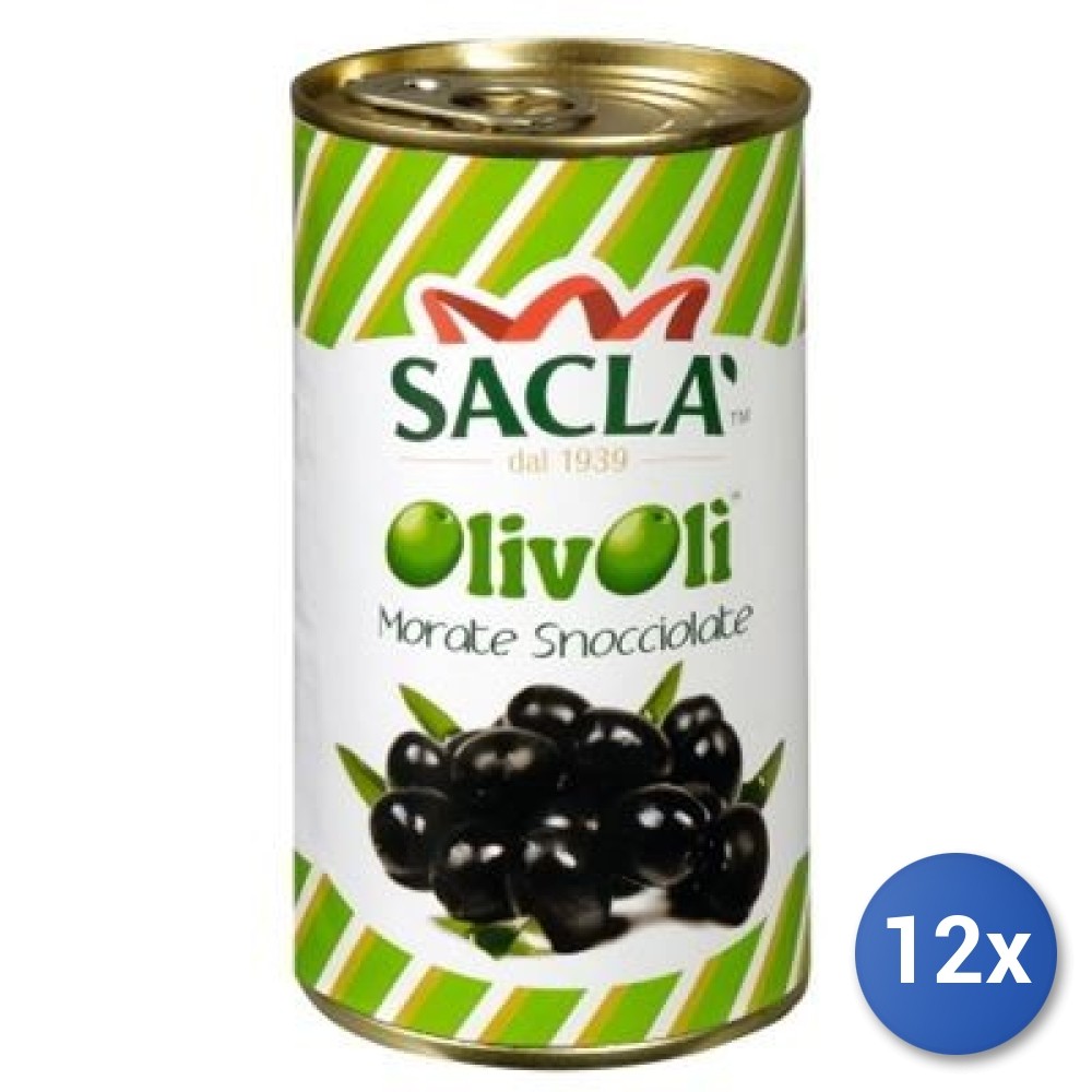 12x Paquete Sacla Aceitunas Moradas Lata Deshuesadas 330