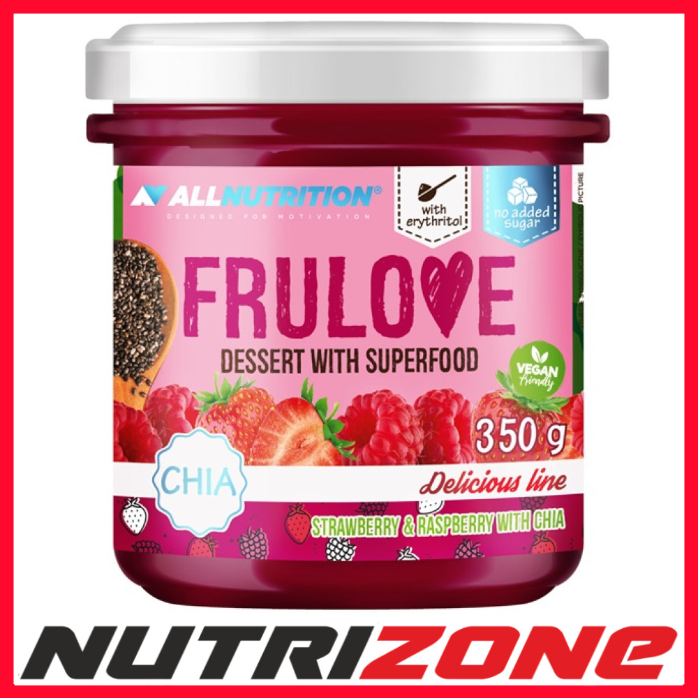 Allnutrition Frulove Dessert with Superfood, Strawberry & Raspberry & Chia 350g