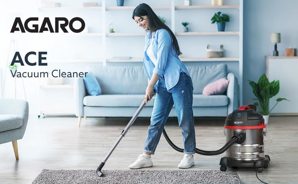AGARO Ace Wet & Dry Vacuum Cleaner for Home, 1600 Watts, 21.5 kPa Suction Power - Image 2 of 4