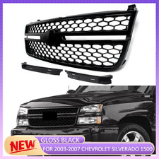 Gloss Black Grill Honeycomb Grille For 2003-2007 Chevrolet Silverado 1500 2500 Gloss Black Grill Honeycomb Grille For 2003-2007 Chevrolet Silverado 1500 2500