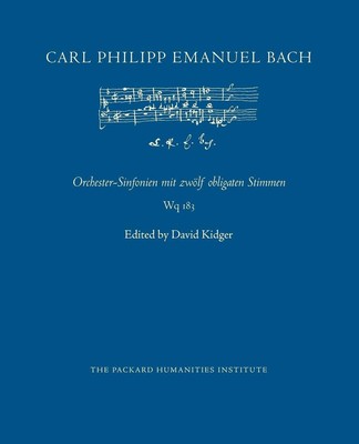 Orchester-Sinfonien mit zwlf obligaten Stimmen Wq 183 by Carl Philipp Emanuel Ba