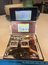 Nintendo 3DS Pearl Pink (JPN) Region Free (English) Tested Working With Games