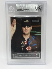 PHIL HELLMUTH SIGNED 2006 RAZOR POKER WSOP TRADING CARD - BECKETT SLAB AUTO