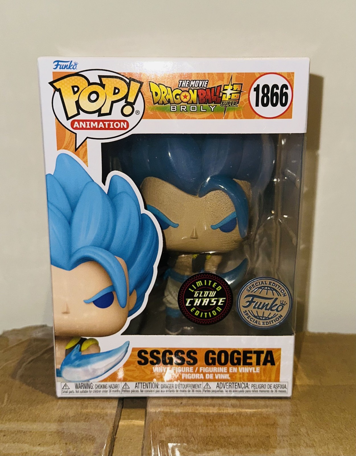 Funko Pop! Dragon Ball - SSGSS Gogeta (Chase) (Glow) - Funko Exclusive