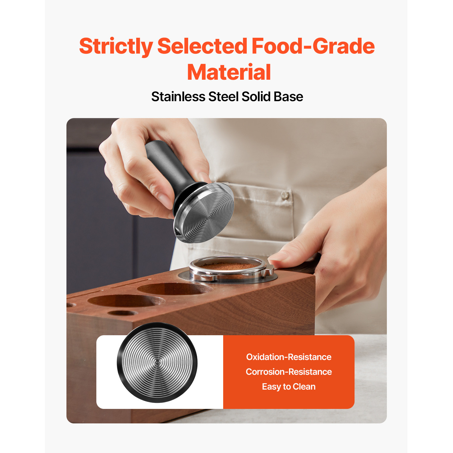 58mm Espresso Tamper Stainless Steel Coffee Tamper with Spring