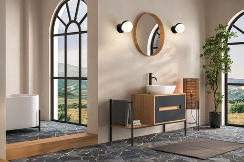 Z-Lite 7517-1S Realm Sphere 7" Tall Bathroom Sconce - Black - Picture 9 of 12