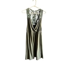 New Directions Womens Green Dress Sleeveless Lace Back Size L