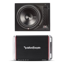 Rockford P3S-1X12 12" Subwoofer in Ported Enclosure with PBR300X1 Amplifier
