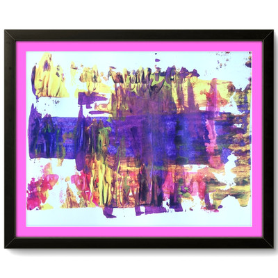 BACH Vibrant 11x14 Abstract Expressionistic Original Signed Paper Art Acrylic