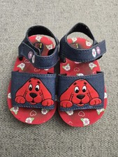 Vintage Clifford The Big Red Dog Sandals. No Size On Them Approx 3c. Pre Owned