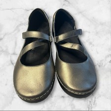 Vionic Orthaheel Judith Shoes Won Size 7.5 Mary Jane Pewter Metallic Leather