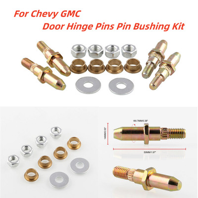 Car Truck Front Door Iron Hinge Pin Bushing Kit Good Electrical Conductivity -US