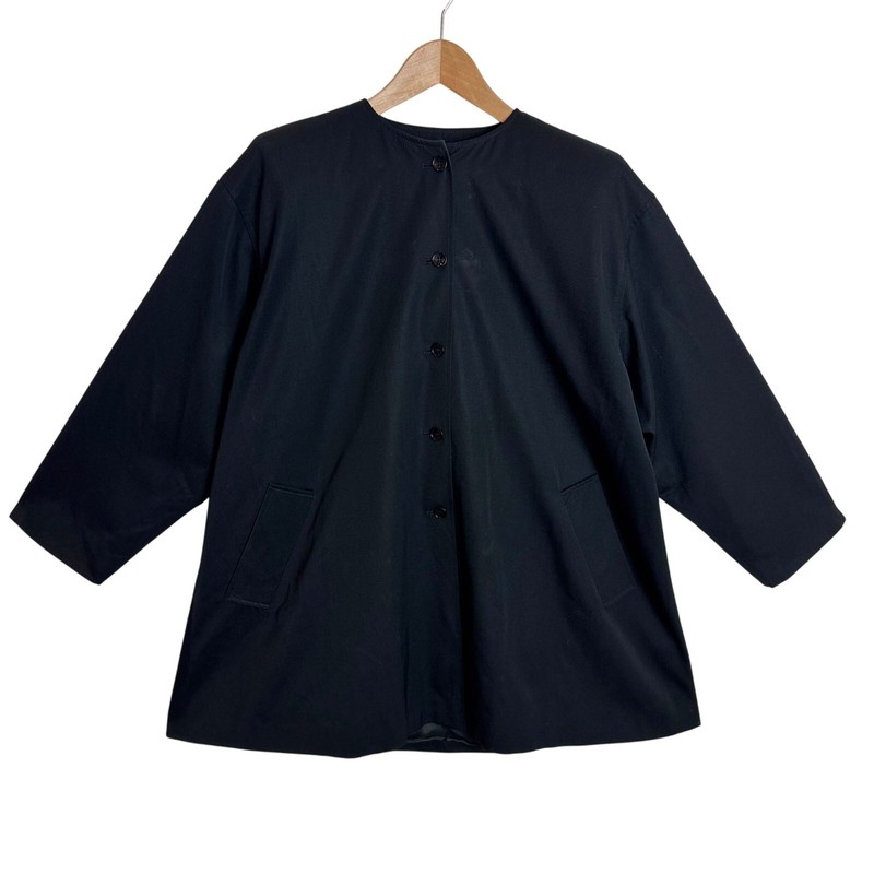 Ungaro Solo Donna Jacket Womens Sz 40 / US 6 Black Button Down Minimalist Italy