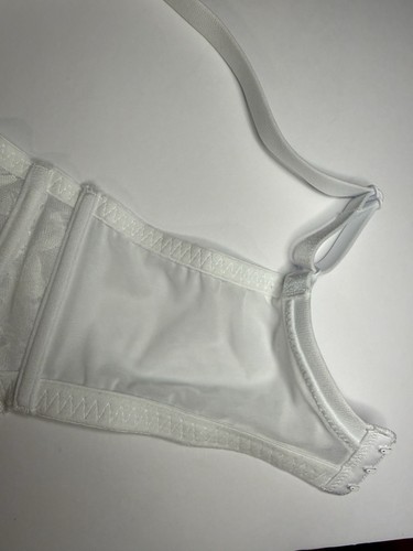 Wingslove Sexy Lacy Sheer Koronkowy Biustonosz Głęboki Bez podszewki Pełne krycie Fiszbiny - Zdjęcie 5 z 7