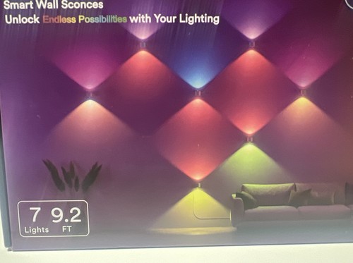 Angelhal Smart Wandleuchten RGB 9,2 Fuß 7 Lichter - Bild 2 von 6