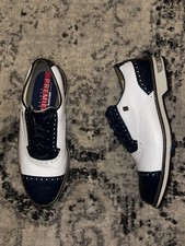 FootJoy Dryjoys Premiere Series Tarlow Golf Mens Size 9.5 Shoes White/Navy 53904