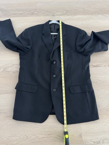 Andrew Fezza Blazer Men's Black Cashmere LambWool Blend 3 Button Sz. 43R - Picture 8 of 9