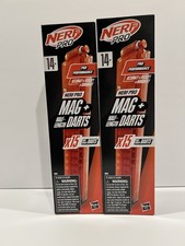 Nerf Pro Mag with 15 Half-Length Darts Magazine plus Refills Lot Of 2
