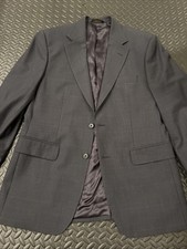 Brooks Brothers Blazer Mens Size 38S Wool Gray Micro Check Stretch 346