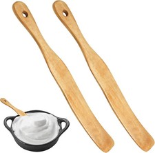 2Pcs Wooden Spatula for Cooking, Sourdough Spurtles Kitchen Tools 1, Natural