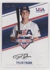 2018 USA Baseball Stars & Stripes CNT Signatures Black Ink Tyler Frank Auto 0u2j