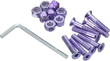 PATIKIL Skateboard Hardware Kit, Mounting Screws Hex Head Bolts Nuts Purple