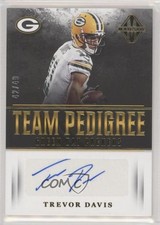 2017 Panini Majestic Team Pedigree Auto Gold 42/49 Trevor Davis #GB-TD Auto fl4