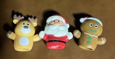 Santa Gingerbread Man Reindeer Finger Puppets- 3 Piece Set Christmas