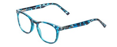 Prive Revaux Show Off Womens Round Reading Glasses in Blue Tortoise Havana 49 mm
