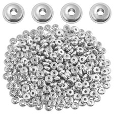 300pcs 4 mm Flat Round Spacer Beads Stainless Steel Disc Beads...